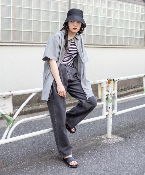 RASVOA（ラスボア）の「シンプルパット付きキャミソール（キャミソール・レディース・グレー/ブルー/ブラック/ブラック系その他・FREE）」の20枚目の写真