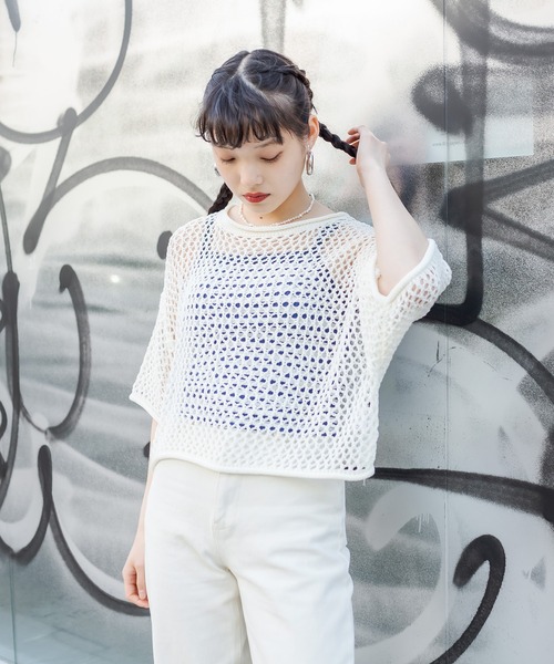 RASVOA（ラスボア）の「シンプルパット付きキャミソール（キャミソール・レディース・グレー/ブルー/ブラック/ブラック系その他・FREE）」の7枚目の写真