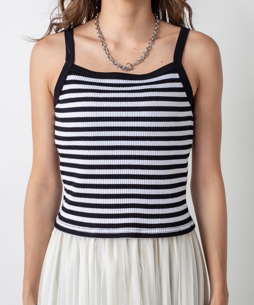 RASVOA（ラスボア）の「シンプルパット付きキャミソール（キャミソール・レディース・グレー/ブルー/ブラック/ブラック系その他・FREE）」の8枚目の写真