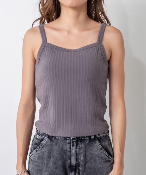RASVOA（ラスボア）の「シンプルパット付きキャミソール（キャミソール・レディース・グレー/ブルー/ブラック/ブラック系その他・FREE）」の12枚目の写真