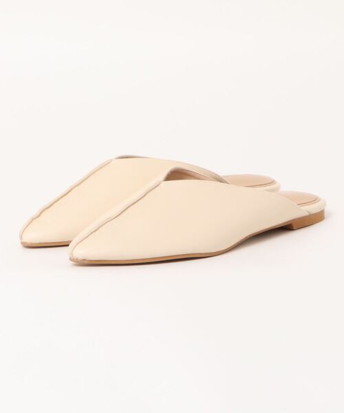 TONAL(トーナル)の「ポインテッドミュール(パンプス・レディース・ベージュ/グリーン系その他/オフホワイト・L/M)」の2枚目の写真