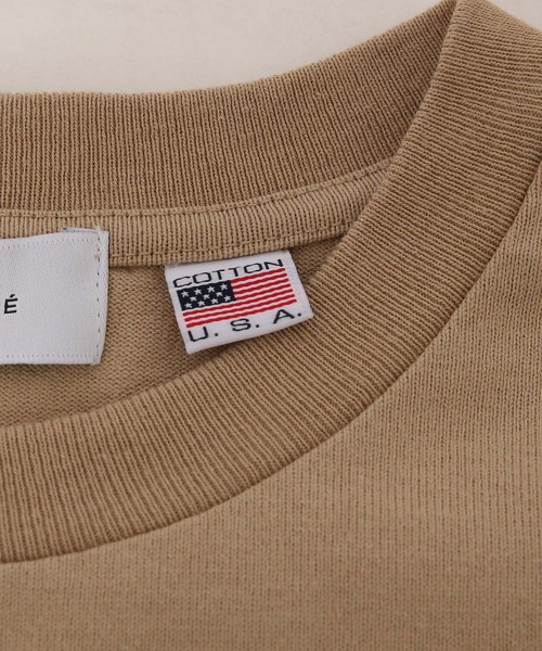 ADAM ET ROPE'（アダムエロペ）の「【USAコットン】ヘビーウェイト ビッグシルエット Tシャツ/ドロップショルダー（Tシャツ/カットソー・メンズ・ホワイト/ブラック/ベージュ・M/L）」の6枚目の写真