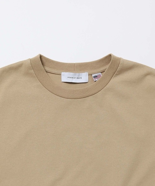 ADAM ET ROPE'（アダムエロペ）の「【USAコットン】ヘビーウェイト ビッグシルエット Tシャツ/ドロップショルダー（Tシャツ/カットソー・メンズ・ホワイト/ブラック/ベージュ・M/L）」の5枚目の写真