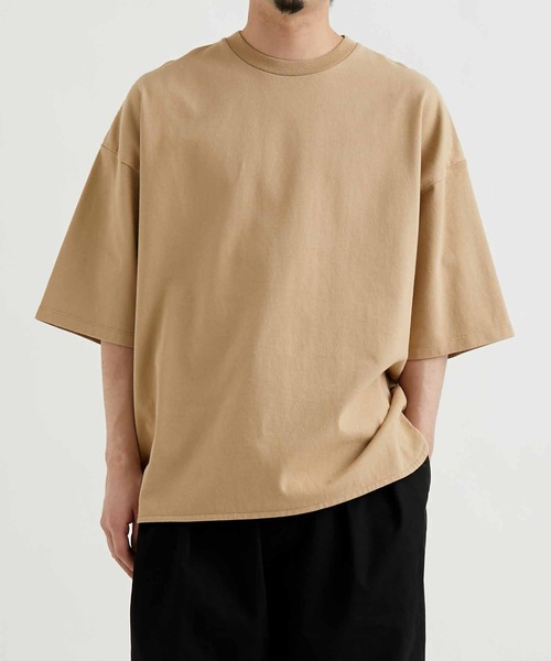 ADAM ET ROPE'（アダムエロペ）の「【USAコットン】ヘビーウェイト ビッグシルエット Tシャツ/ドロップショルダー（Tシャツ/カットソー・メンズ・ホワイト/ブラック/ベージュ・M/L）」の16枚目の写真