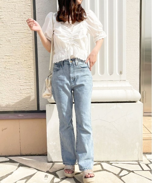 apres jour(アプレジュール)の「コットンレースドロストブラウス+キャミセット【ZOZOTOWN限定アイテム】(シャツ/ブラウス・レディース・ピンクベージュ/オフホワイト/ブラック・X-LARGE/フリー)」の14枚目の写真