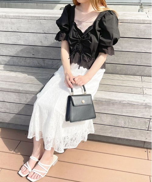apres jour(アプレジュール)の「コットンレースドロストブラウス+キャミセット【ZOZOTOWN限定アイテム】(シャツ/ブラウス・レディース・ピンクベージュ/オフホワイト/ブラック・X-LARGE/フリー)」の17枚目の写真