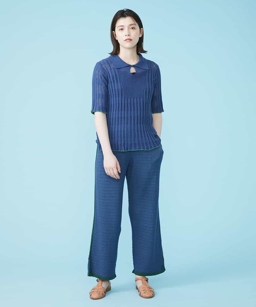 Jocomomola(ホコモモラ)の「Color similar ニットパンツ(その他パンツ・レディース・オレンジ/ブルー・40)」の11枚目の写真