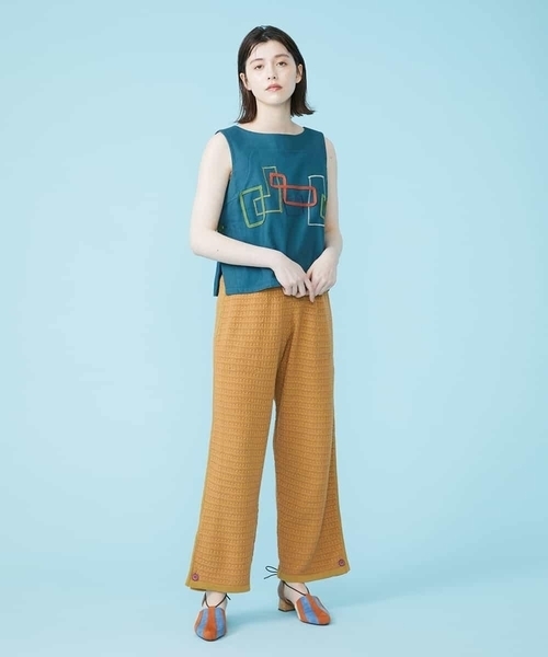 Jocomomola(ホコモモラ)の「Color similar ニットパンツ(その他パンツ・レディース・オレンジ/ブルー・40)」の16枚目の写真