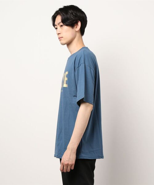 HOOK（フック）の「【HOOK】【2021新作】 シンプル英字プリント半袖tシャツ（Tシャツ/カットソー・メンズ・ブルー/ブラック/ホワイト・XL/M/L）」の5枚目の写真