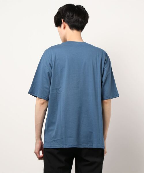 HOOK（フック）の「【HOOK】【2021新作】 シンプル英字プリント半袖tシャツ（Tシャツ/カットソー・メンズ・ブルー/ブラック/ホワイト・XL/M/L）」の10枚目の写真