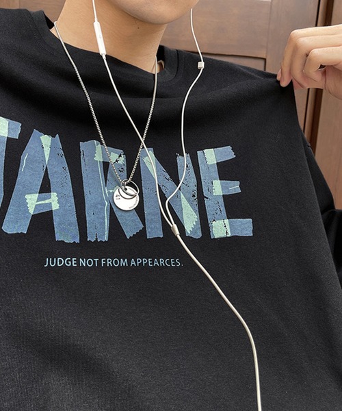 HOOK（フック）の「【HOOK】【2021新作】 シンプル英字プリント半袖tシャツ（Tシャツ/カットソー・メンズ・ブルー/ブラック/ホワイト・XL/M/L）」の7枚目の写真