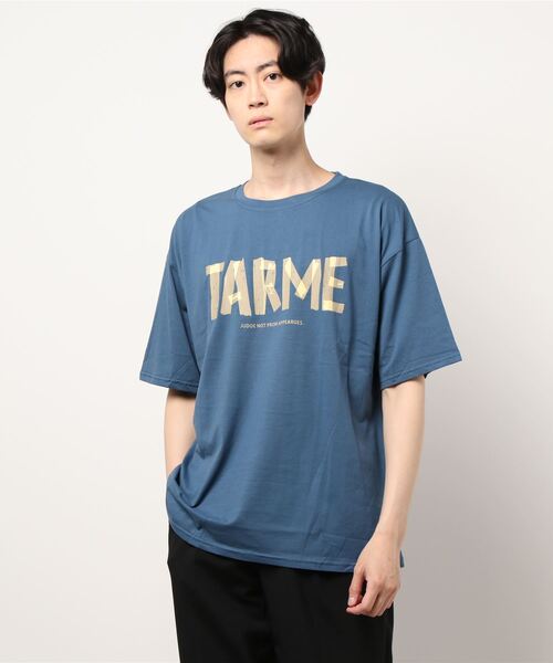 HOOK（フック）の「【HOOK】【2021新作】 シンプル英字プリント半袖tシャツ（Tシャツ/カットソー・メンズ・ブルー/ブラック/ホワイト・XL/M/L）」の20枚目の写真