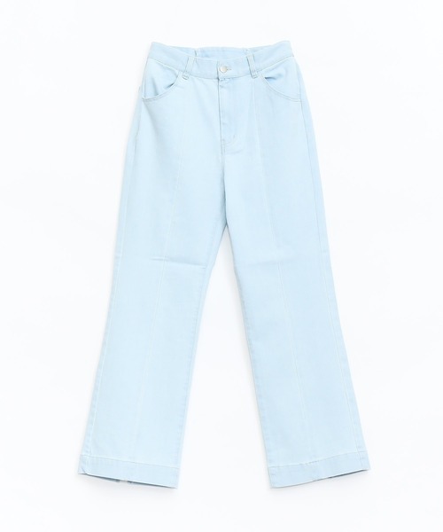AS KNOW AS PINKY（アズノゥアズピンキー）の「編み上げフレアデニムパンツ（デニムパンツ・レディース・オフホワイト/インディゴブルー/ライトインディゴブルー/ベージュ・M/S）」の4枚目の写真