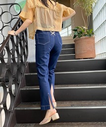 AS KNOW AS PINKY | 編み上げフレアデニムパンツ(デニムパンツ)