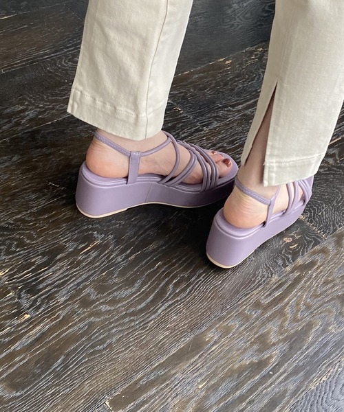 AS KNOW AS PINKY（アズノゥアズピンキー）の「編み上げフレアデニムパンツ（デニムパンツ・レディース・オフホワイト/インディゴブルー/ライトインディゴブルー/ベージュ・M/S）」の14枚目の写真