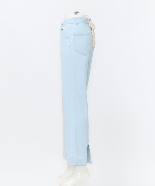 AS KNOW AS PINKY（アズノゥアズピンキー）の「編み上げフレアデニムパンツ（デニムパンツ・レディース・オフホワイト/インディゴブルー/ライトインディゴブルー/ベージュ・M/S）」の11枚目の写真