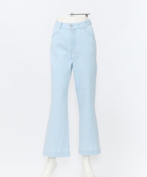 AS KNOW AS PINKY（アズノゥアズピンキー）の「編み上げフレアデニムパンツ（デニムパンツ・レディース・オフホワイト/インディゴブルー/ライトインディゴブルー/ベージュ・M/S）」の6枚目の写真
