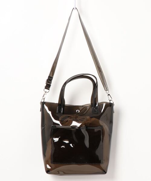 ehka sopo（エヘカソポ）の「クリアトートショルダーバッグ（ショルダーバッグ・レディース・ブラウン/オフホワイト/ブラック・ﾌﾘ-）」の3枚目の写真