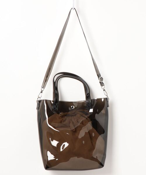 ehka sopo（エヘカソポ）の「クリアトートショルダーバッグ（ショルダーバッグ・レディース・ブラウン/オフホワイト/ブラック・ﾌﾘ-）」の7枚目の写真