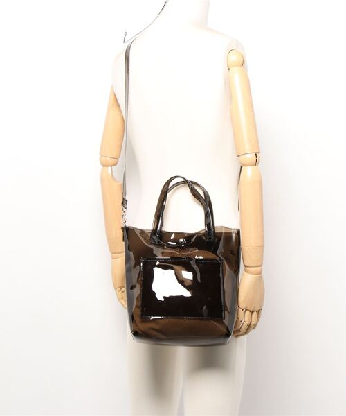 ehka sopo（エヘカソポ）の「クリアトートショルダーバッグ（ショルダーバッグ・レディース・ブラウン/オフホワイト/ブラック・ﾌﾘ-）」の4枚目の写真