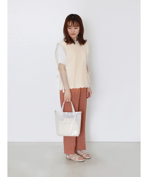 ehka sopo（エヘカソポ）の「クリアトートショルダーバッグ（ショルダーバッグ・レディース・ブラウン/オフホワイト/ブラック・ﾌﾘ-）」の12枚目の写真