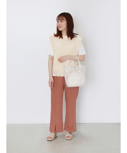 ehka sopo（エヘカソポ）の「クリアトートショルダーバッグ（ショルダーバッグ・レディース・ブラウン/オフホワイト/ブラック・ﾌﾘ-）」の11枚目の写真