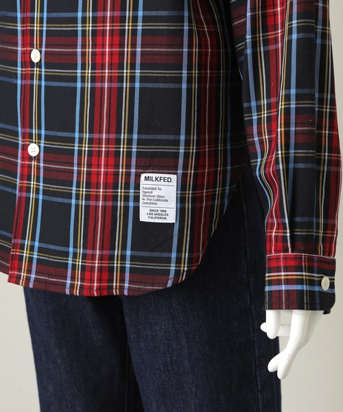 MILKFED.（ミルクフェド）の「BACK LOGO PLAID SHIRT（シャツ/ブラウス・レディース・レッド/グリーン/ネイビー・ONE SIZE）」の22枚目の写真
