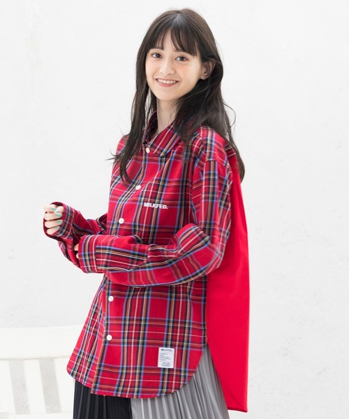 MILKFED.（ミルクフェド）の「BACK LOGO PLAID SHIRT（シャツ/ブラウス・レディース・レッド/グリーン/ネイビー・ONE SIZE）」の13枚目の写真