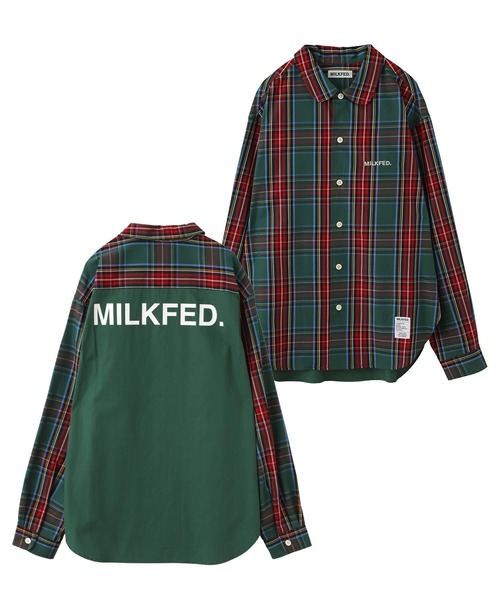 MILKFED.（ミルクフェド）の「BACK LOGO PLAID SHIRT（シャツ/ブラウス・レディース・レッド/グリーン/ネイビー・ONE SIZE）」の17枚目の写真