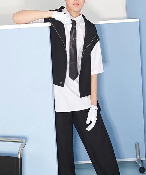 WESTBOY(ウエストボーイ)の「【PRE PREWORKS】Drop-shoulder Half Sleeve Dress Shirt PR21S01TP(シャツ/ブラウス・メンズ・ホワイト・M/L)」の9枚目の写真