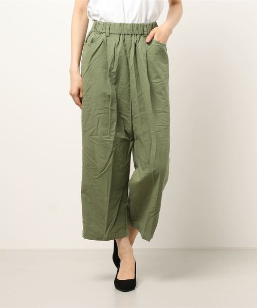 Samansa Mos2（サマンサ モスモス）の「センタープレスパンツ（その他パンツ・レディース・ベージュ/ネイビー/カーキ/キナリ・ﾌﾘ-）」の3枚目の写真