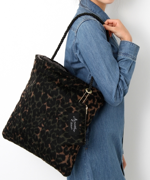 Another Edition(アナザーエディション)の「AE リバーシブル Boa TOTE◆(ショルダーバッグ・レディース・ブラウン/オリーブ・フリー)」の14枚目の写真