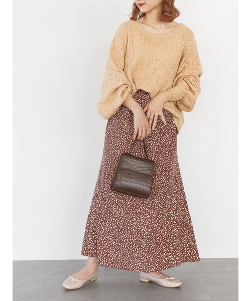 SLURR（スラ―）の「透かしミックスボリュームスリーブニット（ニット/セーター・レディース・ライトブルー/アイボリー/ラベンダー・FREE）」の22枚目の写真