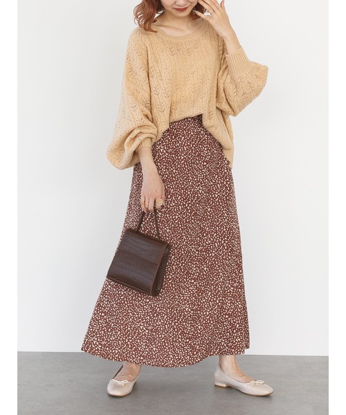 SLURR（スラ―）の「透かしミックスボリュームスリーブニット（ニット/セーター・レディース・ライトブルー/アイボリー/ラベンダー・FREE）」の16枚目の写真