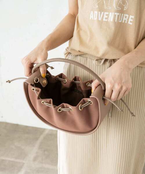 URBAN RESEARCH Sonny Label（アーバンリサーチサニーレーベル）の「フェイクスェードワンショルダーバッグ（ショルダーバッグ・レディース・オフホワイト/ピンク/キャメル・ONE）」の12枚目の写真