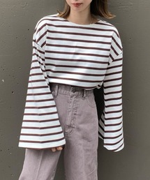 CIAOPANIC | フレアスリーブボーダービッグTシャツ(Tシャツ/カットソー)