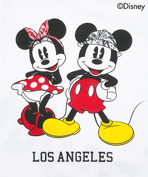 X-girl Stages（エックスガールステージス）の「【Disney（ディズニー）】S/S TEE STREET MICKEY & MINNIE  (4T～7T)（Tシャツ/カットソー・キッズ・ホワイト/ブラック・4T/5T/6T/7T）」の4枚目の写真