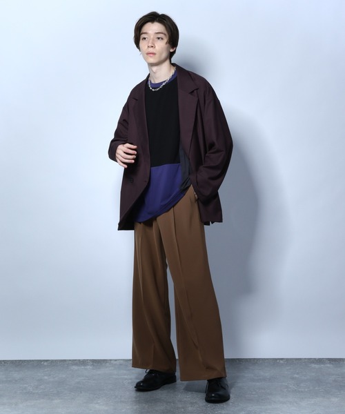 HARE（ハレ）の「ハイショクキリカエカットソー2（Tシャツ/カットソー・メンズ・オフホワイト/ブラック/ベージュ・SMALL/MEDIUM）」の4枚目の写真