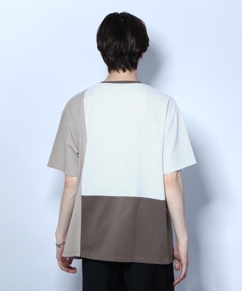 HARE（ハレ）の「ハイショクキリカエカットソー2（Tシャツ/カットソー・メンズ・オフホワイト/ブラック/ベージュ・SMALL/MEDIUM）」の11枚目の写真