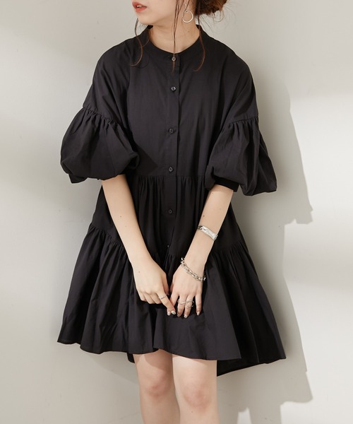 Chico（チコ）の「7分袖バックティアードチュニック（シャツ/ブラウス