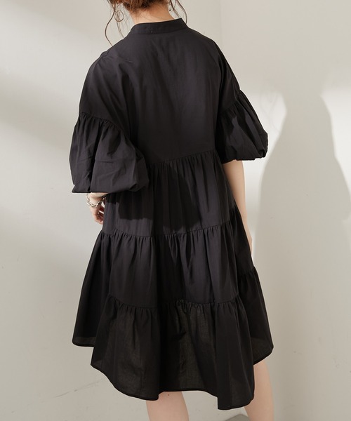 Chico（チコ）の「7分袖バックティアードチュニック（シャツ/ブラウス