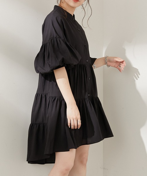 Chico（チコ）の「7分袖バックティアードチュニック（シャツ/ブラウス