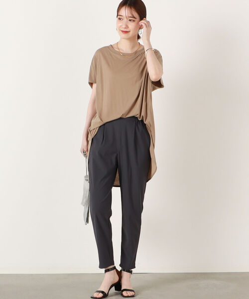 NOLLEY’S Sophi(ノーリーズソフィ)の「トリコットウォッシャブルタックパンツ(その他パンツ・レディース・グレー/ブラック・36/38)」の5枚目の写真
