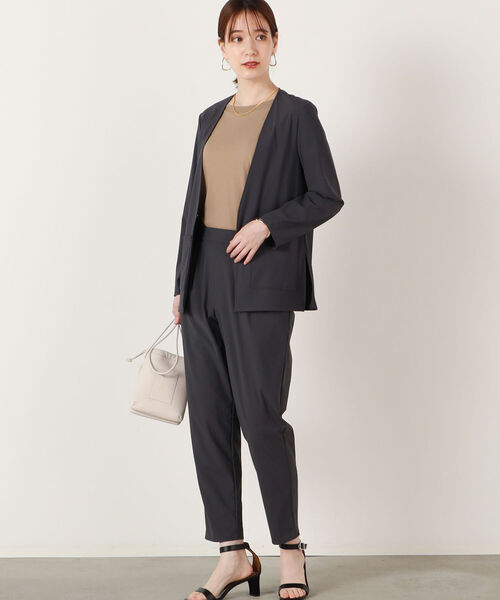 NOLLEY’S Sophi(ノーリーズソフィ)の「トリコットウォッシャブルタックパンツ(その他パンツ・レディース・グレー/ブラック・36/38)」の6枚目の写真