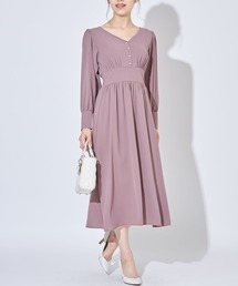 tocco closet | 【限定】パール釦Ｖネックワンピース(ワンピース)