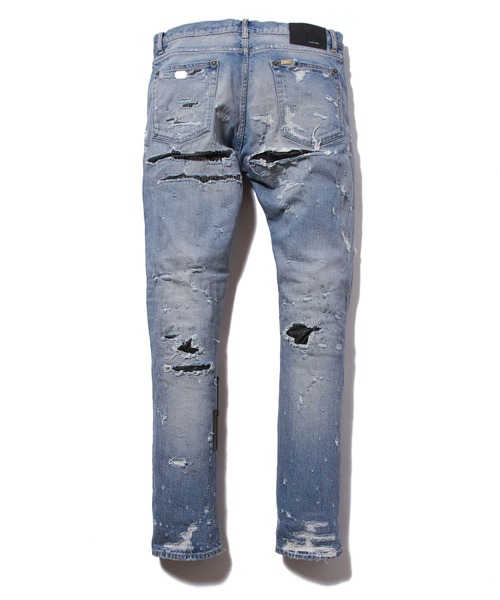 CRASH USED STRETCH SELVEDGE SLIM FIT 7714 JEANS | GARDEN TOKYO