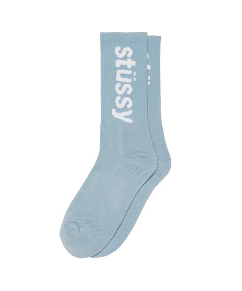STUSSY（ステューシー）の「Helvetica Jacquard Crew Socks（ソックス/靴下・メンズ・オレンジ/ブラウン/ホワイト/ブラック/ブルー・FREE）」の4枚目の写真