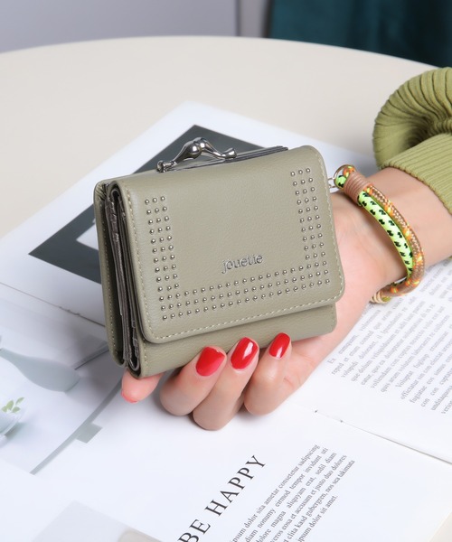 jouetie(ジュエティ)の「【jouetie/ジュエティ】マイクロスタッズ がま口ミニ財布(財布・レディース・ブラック/ダークグリーン/ネイビー/ブラウン/オリーブ/ピンク/シルバー/ゴールド/アイボリー/ラベンダー/ベージュ系その他/キャメル/ワイン・FREE)」の6枚目の写真
