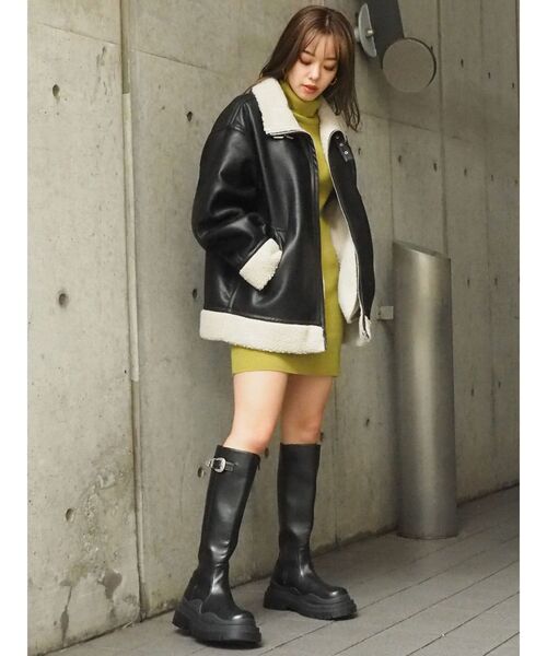 EVRIS（エヴリス）の「オーバーサイズボアブルゾン（ブルゾン・レディース・グリーン/ブラック/アイボリー/ブラウン・FREE）」の20枚目の写真