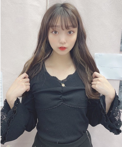 Swankiss（スワンキス）の「WY posture L/T（Tシャツ/カットソー・レディース・モカ/ピンク/ブラック・FREE）」の2枚目の写真